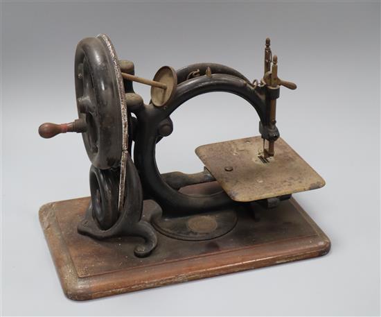 A Victorian Willcox and Gibbs sewing machine